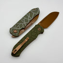 Tenable Knives Rango Olive Green G-10 Handle w/ Rose Gold 14C28N B1120A2