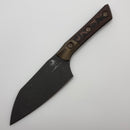 Microtech Santoku 4.2" Live Wire Carbon Fiber/Bronze Ti Bolster Handle w/ DLC M390MK Signature Series 3300B-1DLCLWCFS