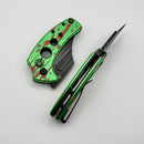 Kansept Knives Wasp Green Aluminum & Red Splatter w/ Blackwash 154CM T2144F8