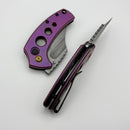 Kansept Knives Wasp Purple Anodized Titanium w/ Damascus T2144F6