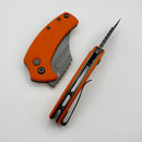 Kansept Knives Wasp Orange G-10 Handle w/ Grey TiCn 154CM T2144F2