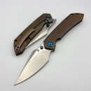 Kansept Knives Fenrir Bronze Anodized Water Ripple Titanium Handle w/ Satin S35VN K1034C2