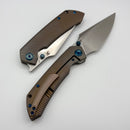 Kansept Knives Fenrir Bronze Anodized Water Ripple Titanium Handle w/ Satin S35VN K1034C2