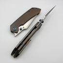 Kansept Knives Fenrir Bronze Anodized Water Ripple Titanium Handle w/ Satin S35VN K1034C2