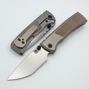 Chaves Redencion Street El chicano Micarta Inlaid Integral Titanium Handle & Satin Chisel Tanto M390