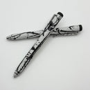 Tactile Turn Titanium Abstract Seasonal Release w/ Black Top Bolt Action Short (5.1”) Pen