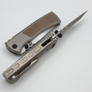Chaves Redencion Street El chicano Micarta Inlaid Integral Titanium Handle & Satin Chisel Tanto M390