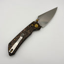 Kansept Knives Fenrir Copper Carbon Fiber Crossbar Lock w/ Stonewashed S35VN K1034V3