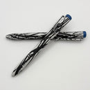 Tactile Turn Titanium Abstract Seasonal Release w/ Blue Top Bolt Action Short (5.1”) Pen
