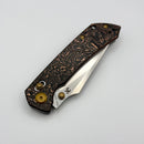 Kansept Knives Fenrir Copper Carbon Fiber Crossbar Lock w/ Stonewashed S35VN K1034V3
