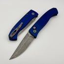 Pro-Tech Brend Auto Blue Aluminum Handle & Acid Wash MagnaCut WB1101-AW Blue