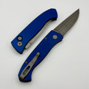 Pro-Tech Brend Auto Blue Aluminum Handle & Acid Wash MagnaCut WB1101-AW Blue