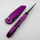Pro-Tech TR-3 Integrity Manual Purple Aluminum Handles w/ Black Lip Pearl Button & DLC MagnaCut INT1103-LTD Purple