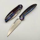 We Knife Tiercel Flamed Titanium Handles w/ 3.2" Satin MagnaCut WE26021-4