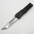 Pre-Owned Marfione Custom Knives Combat Troodon LT Gen III Mirror Polished Hellhound w/ Black Handle & Flamed Accents