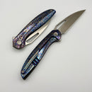 We Knife Tiercel Flamed Titanium Handles w/ 3.2" Satin MagnaCut WE26021-4