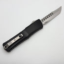 Pre-Owned Marfione Custom Knives Combat Troodon LT Gen III Mirror Polished Hellhound w/ Black Handle & Flamed Accents
