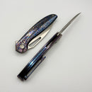 We Knife Tiercel Flamed Titanium Handles w/ 3.2" Satin MagnaCut WE26021-4