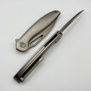 We Knife Tiercel Gray Titanium Handles w/ 3.2" Stonewash MagnaCut WE26021-2