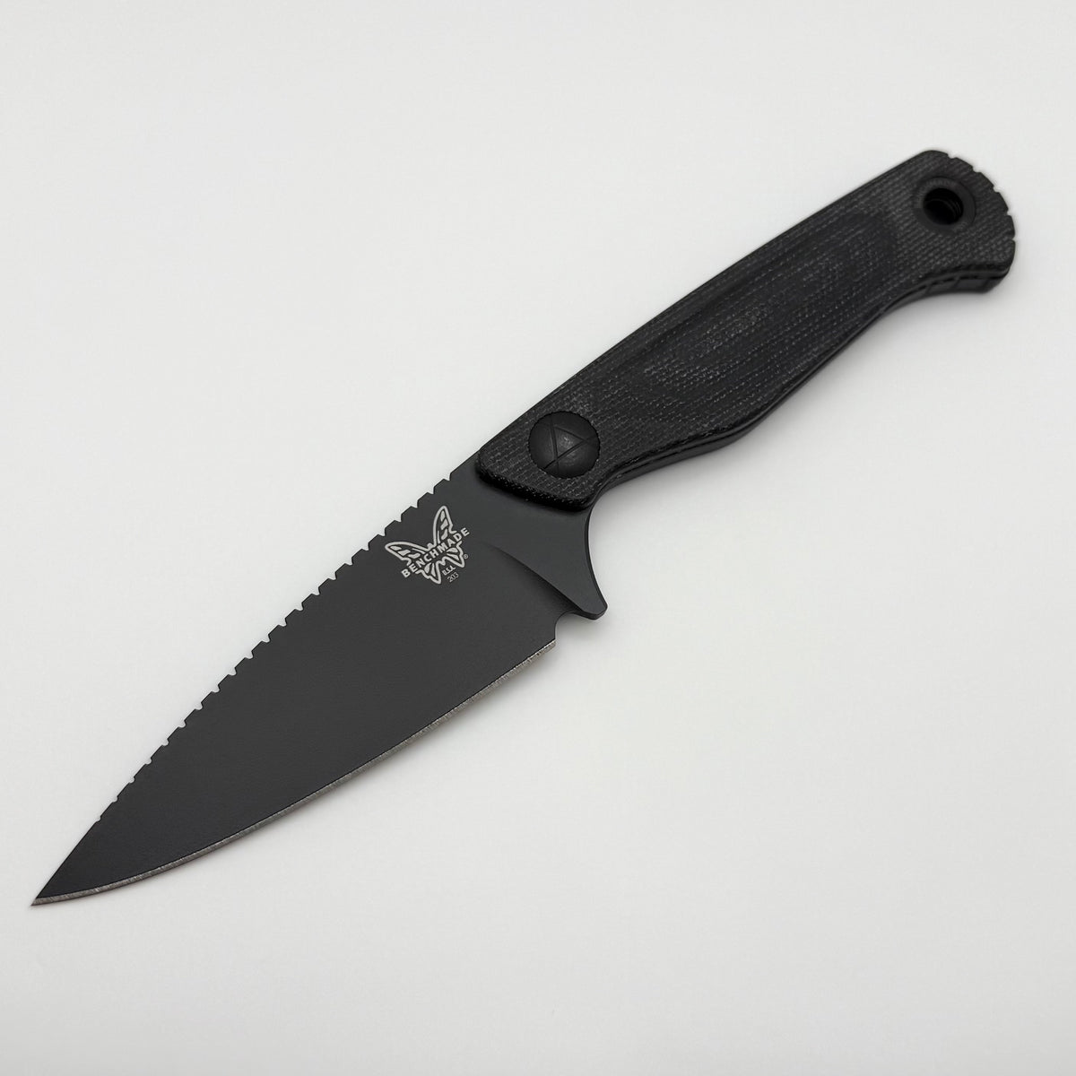 Benchmade Dacian Black Canvas Micarta Handles w/ Black MagnaCut 203BK-