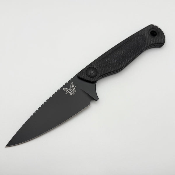 Benchmade Dacian Black Canvas Micarta Handles w/ Black MagnaCut 203BK-
