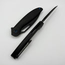 We Knife Tiercel Black Titanium Handles w/ 3.2" Black Stonewash MagnaCut WE26021-1