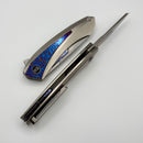 We Knife Suisei Polished Bead Blasted Timascus Inlaid Titanium Handles w/ 3.28" Polished Bread Blasted M390 WE25086-4