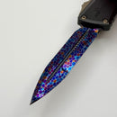 Marfione Custom Combat Troodon LT Gen III Bronzed Hardware and Flamed Accent w/ Double Edge Compound Ground Blued Bertie Rietveld Dragonskin Ball Bearing Damascus