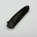 We Knife Suisei Black  Carbon Fiber Inlaid Titanium Handles w/ 3.28" Dark Graphite Stonewash M390 WE25086-3
