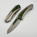 We Knife Suisei Gray Jungle Wear Carbon Fiber Inlaid Titanium Handles w/ 3.28" Stonewash M390 WE25086-2