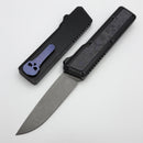 Chaves Dissident Battleworn Black Ano Handle w/ Purple Haze Carbon Overlay & Drop Point M390