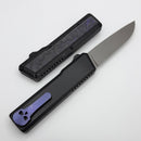 Chaves Dissident Battleworn Black Ano Handle w/ Purple Haze Carbon Overlay & Drop Point M390
