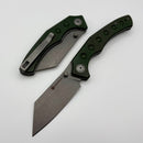 Sencut Clout Green Canvas Micarta Handles w/ 2.99" Gray Stonewash D2 S26031-2