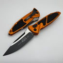 Microtech Socom Elite Auto Black S/E w/ Orange Handles 160A-1OR