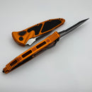 Microtech Socom Elite Auto Black S/E w/ Orange Handles 160A-1OR