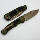 Heretic Knives Wraith Auto w/ OD Green Handle & Bronze MagnaCut H000-7A-GRN