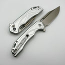 Civivi Zelthara Silver Aluminum Handle w/ 3.3" Satin 14C28N C25076-3