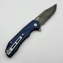 Civivi Zelthara Dark Blue Aluminum Handle w/ 3.3" Damascus C25076-DS1