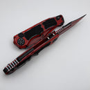 Heretic Knives Wraith Auto V4 Cel Shade Red w/ Bowie MagnaCut H002-CS-RD