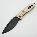 Thermic Tactical Ambient 2026B Ivory G-10 Handles w/ Titanium Accents & Blackwash M390