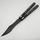 Poikilo Blade PM 3 S2 Hydra Balisong Dark Stonewash w/ Titanium Handles & M390