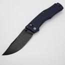 Thermic Tactical Subzero 2026C Navy Blue G-10 Handles w/ Titanium Accents & 4" Blackwash M390