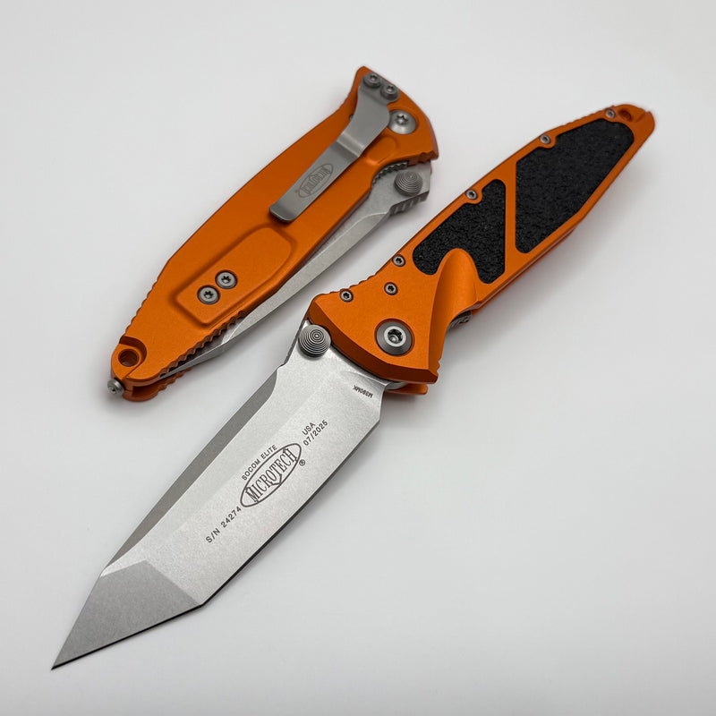 Microtech Socom Elite T/E Manual Orange Stonewash Standard 161-10OR