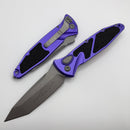 Microtech Socom Elite Auto Purple Handles w/ Tanto Apocalyptic 161A-10APPU