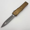 Pre-Owned Microtech Knives Combat Troodon Gen III Apocalyptic D/E w/ Tan Handle 1142-10APTA