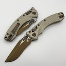 Microtech Amphibian Mini RAM LOK Champagne Gold Frag Aluminum w/ M390MK 137MRL-1FRCG-C19Z23