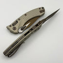 Microtech Amphibian Mini RAM LOK Champagne Gold Frag Aluminum w/ M390MK 137MRL-1FRCG-C19Z23
