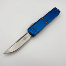 Factory Blem Microtech UTX-85 Gen IV w/ Blue Handle & Stonewash S/E M390MK 12314-10BL