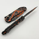 Microtech Knives LUDT Gen III Smooth Handle Black Bull Shark Gray/Orange w/ Orange Splatter M390MK 1136S-1BGBK-ORSPLS