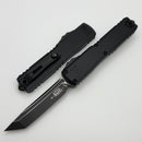 Microtech Ultratech Gen IV T/E Tactical w/ Flag Deep Engraved Black Handle 11234-1T-DFLAG